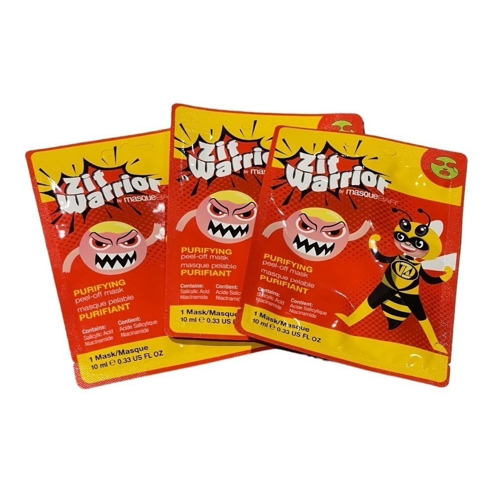 Masque Bar Zit Warrior Purifying Peel Off Mask . Set of 3